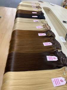 Clip sans couture dans l'extension de faisceau de cheveux humains 100% brut vietnamien Remy naturel vendeur prix de gros - Product Image 6