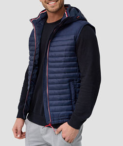 Sleeveless Custom-printed Logo Fashion Stand Collar Cotton <b>Fur</b> <b>Hooded</b> Wind-Proof Breathable Streetwear puffer <b>jacket</b> - Product Image 2