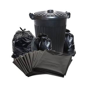 Offre Spéciale sacs poubelle de cuisine hauts et solides poignée de gilet à gousset latéral noir recyclable marque de récolte HDPE/LDPE AAB pour hôtel ménage - Product Image 2