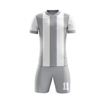Seragam Jersey Sepak Bola Kustom Model Baru Set Lengkap Seragam Kosong 100% Poliester Seragam Klub Kustom Jersey Sepak Bola