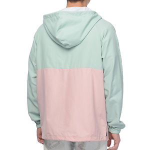 Veste coupe-vent de style rue pour hommes avec logo personnalisé en toile à col montant de haute qualité pour l'hiver Vente en gros directe d'usine - Product Image 2