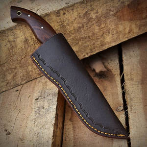 Cuchillo de Supervivencia de Acero de Damasco, Cuchillo de Camping Profesional de Espiga Completa con Hoja Soldada con Patrón - Product Image 4