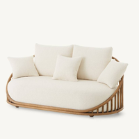 Çevre Dostu Modern Dış Mekan Bahçe Rattan Kanepe Takımı Su Geçirmez Güneş Korumalı Veranda Teras Dinlenme Otelleri Villalar için