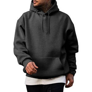 Factory Men's Fleece Logo Pullover Hoodie Active Fleece Casual Athletic con bolsillo de canguro Private Label Pullover Hoodies - Product Image 1