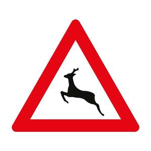Panneau de signalisation routière réfléchissant à LED solaires pour la sécurité des animaux sauvages - Product Image 1