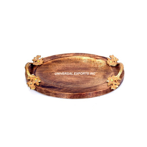 Natural Wooden Serving Tray Latest Arrival Handmade <b>Chocolate</b> Platter Customized Size New Wooden Serving Tray - Product Image 1