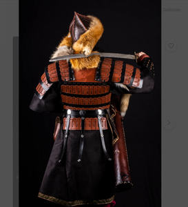 Guerrero mongol Disfraz de Halloween Armadura de cuero laminar Superventas Traje de armadura de caballero templario de alta calidad Caballeros cruzados - Product Image 2