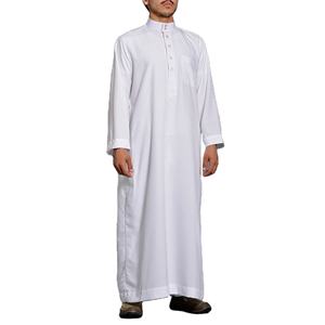 Blanco teñido nueva ropa informal Dubai Thobe con bolsillos árabe musulmán Thobe / Thawb ropa islámica fábrica Venta Directa Thobes - Product Image 1