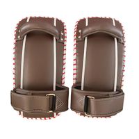 Coussin de frappe de boxe Muay Thai en cuir PVC PU rétro brun écologique en gros, bouclier de frappe lourd pour l'entraînement