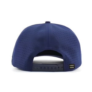 Quick Dry Golf Cap 5-Panel Performance <b>Hat</b> With Custom 3D Embroidery Logo Laser Cut Holes Plastic Back Closure Fast Delivery OEM - Product Image 4