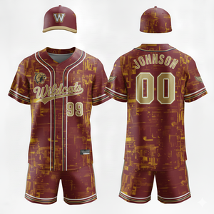 Wholesale Heat-Transfer Printed 100% Polyester Moisture Wicking Breathable Quick Dry Adult Unisex <b>Baseball</b>/Softball Uniform Kits - Product Image 3