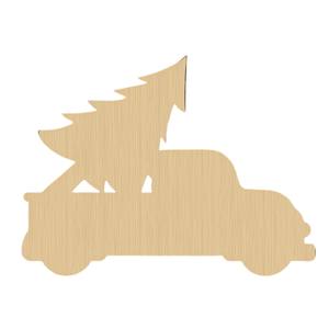 Wooden <b>Christmas</b> <b>Tree</b> Cutout Diy <b>Christmas</b> Ornament Laser Cut Vintage Pickup Blank Wood Shape For Crafting Home Decor - Product Image 1