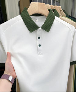 Verano al por mayor de lujo de los hombres para los polos Slim Fit poliéster de punto Golf camisa personalizada de alta calidad con logotipo personalizado en - Product Image 3