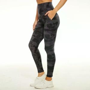 Vente chaude en gros de vêtements de sport Leggings d'entraînement sans couture pour Fitness Yoga Running-Gym Pants avec Spandex et décoration de poche - Product Image 5