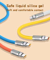 1M2M Type C V8 8Pin TPE Câble de téléphone portable souple Tête de zinc Câble de charge 120W Câble de chargeur rapide