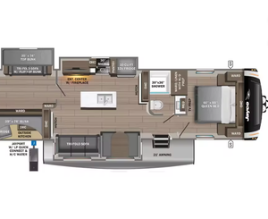รถบ้านเคลื่อนที่สำหรับครอบครัวสุดหรู Jayco E-a-g-l-e H-t 312BHOK ปี 2025 แบบออฟโรด ผลิตตามสั่ง พร้อมเตียงสามชั้น ตัวถังอะลูมิเนียม - Product Image 3