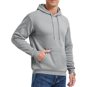 Sweat à capuche décontracté pour homme, personnalisé, brodé, uni, en polyester/coton, polaire respirant, coupe régulière, streetwear, Pakistan - Product Image 4