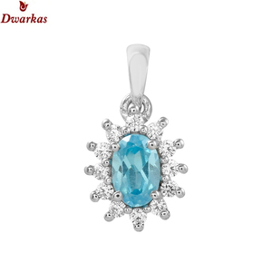 Fabricant de bijoux de luxe haut de gamme, pendentifs halo en argent sterling 925 avec pierres précieuses multicolores CZ, vente en gros. - Product Image 6