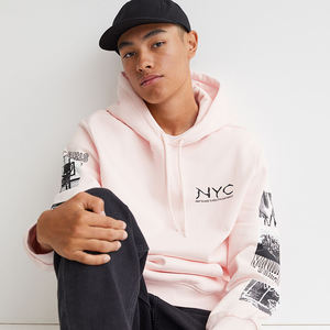 Sudadera con capucha de hombre de algodón puro de alta calidad Ropa deportiva sudaderas con capucha de impresión personalizada - Product Image 6