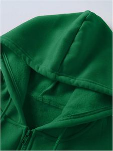 Sweat à capuche zippé à manches longues avec cordon de serrage pour homme Sweat-shirt d'hiver brodé à imprimé croisé avec poches en polyester/coton - Product Image 3