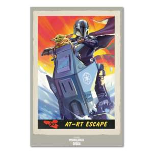 Póster de Estilo Moderno de The Mandalorian y Grogu, Arte de Pared en Papel con Diseño de Escape en AT-RT - Product Image 5