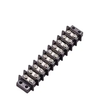 Bloque de Terminales Termoplásticos Eléctricos de Doble Fila, Conexión por Tornillo, Cobre Niquelado, 6 Polos, Calidad UL94 V0, 25A 600V TW 25 a