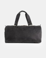Sac de voyage week-end vintage pour homme en cuir véritable gris foncé, résistant à l'eau, grand format, écologique, idéal pour la gym