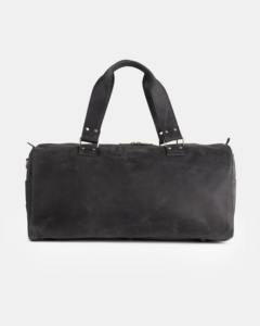 Mens Dark Grey Genuine Leather Luxury Water Resistant Duffle <b>Bag</b> Large Capacity Vintage Travel <b>Weekender</b> Gym Carry on - Product Image 2