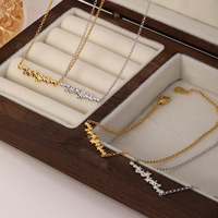Ensemble de bijoux Starry 925, collier, bracelet, bague, design étoile, plaqué or et argent