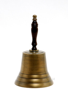 Campana de Mano de Latón Artesanal de Estilo Antiguo Moderno - 8 Pulgadas, Diseño Costero, Ligera, para Mesa, Hogar, Oficina, Exhibición Educativa - Product Image 5