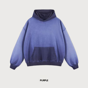 Unisex ácido lavado desgastado bordado Puff impresión Sudadera con capucha logotipo personalizado peso pesado algodón ropa de hombre para el invierno - Product Image 4