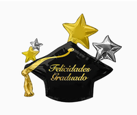 Ballons en aluminium multi-tailles pour la remise des diplômes, en forme de toque et d'étoile, pour la décoration de cérémonies et de fêtes, marque MIQI, logo personnalisé