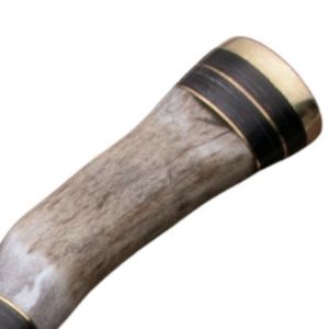 Cuchillo Bowie Hecho a Mano, Hoja de Acero de Damasco, Mango de Cuerno, Refuerzo de Latón, con Funda de Cuero, Cuchillos de Supervivencia. - Product Image 6