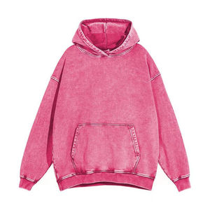 Vente en gros de sweats à capuche personnalisés pour hommes sweat à capuche surdimensionné violet pour hommes design délavé vintage avec poche avant sweats à capuche pour hommes - Product Image 4