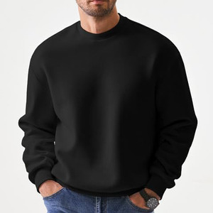 Sweat-shirt pour homme de haute qualité en coton éponge biologique avec impression en relief et col rond - Product Image 3