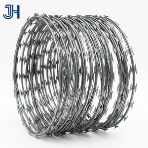 BTO-22 <span class=keywords><strong>Concertina</strong></span> - Alambre de púas de acero inoxidable galvanizado en caliente para valla de seguridad antiescalada, para paredes de prisión, personalizado - Product Image 1