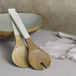 Juego de cuchara ecológica, juego de servidor de ensalada de madera, tenedor y cuchara, juegos de utensilios de cocina listos para enviar desde fábrica India - Product Image 3