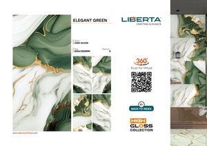 สีเขียวหรูหรา600x1200ไฮเอนด์การออกแบบที่ทันสมัยบ้านสำนักงานห้องน้ำพื้นผนังเน้นคุณภาพพรีเมี่ยมมันวาวสำหรับวิลล่าห้องโถง