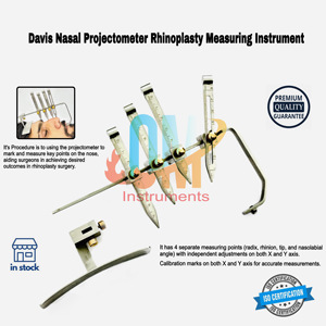 เครื่องมือวัดจมูกแบบดิจิตอล Davis ENT Nasal Projectmeter คุณภาพสูงมาตรฐานเยอรมัน สำหรับใช้ในโรงพยาบาล วัสดุสแตนเลสเกรดทางการแพทย์ - Product Image 2
