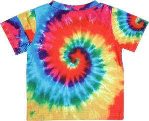 T-shirt à manches courtes pour hommes personnalisé 100% coton Tie Dye Design Kids Girls Boys - Product Image 2