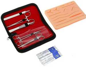 Haute qualité noir vert nouveau Kit de traumatisme Scalpel de Suture Instruments chirurgicaux en acier inoxydable pour les trousses de premiers soins de laboratoire étudiant - Product Image 1