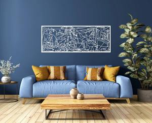 Décoration murale contemporaine abstraite en métal Sculpture en fer faite à la main Tenture murale unique et élégante pour les intérieurs de maison et de bureau - Product Image 1