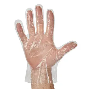 Gants jetables industriels pour usage général Cuisine Ménage Gants transparents Gants en plastique Ok Compostable Nettoyage ménager PE