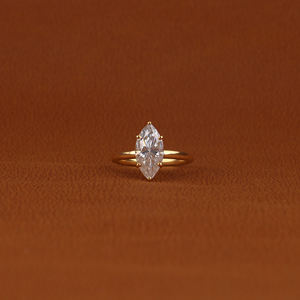 Platino oro joyería fina moda estilo clásico Marquesa corte punta ajuste boda compromiso anillo certificado laboratorio cultivado diamante - Product Image 1