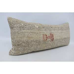 Brown Striped Wool <b>Pillow</b> 16x36 Inch Luxury Mid-Century Accent Woven Vintage Print Decorative Cushion for Home Christmas Decor - Product Image 3