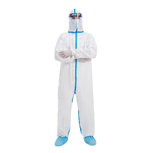 Medical Cotton Flame-Retardant Hi Visibility Workwear Coveralls Breathable <b>Disposable</b> Protective <b>Apron</b> for Clinics Hooded Design - Product Image 2