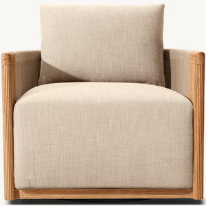 Sillón individual superventas, fabricado en madera de teca duradera para uso en exteriores, equipado con cojines suaves de estilo moderno. - Product Image 6