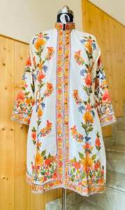 Chaqueta bordada hecha a mano Unisex de alta moda con patrón de hojas, diseño bohemio de manga larga, de tela tejida Material, tamaño Mini - Product Image 4