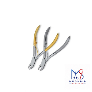 Pince à cuticules manuelle classique avec poignée dorée ou argentée, 12 cm, en acier inoxydable, à mâchoires larges, pointe affûtée, avec ressort de verrouillage pour ongles - Product Image 6