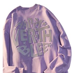 Sudaderas con Cuello Redondo y Diseño Personalizado en 3D para Mujer, Corte Regular de Invierno, 340g, Estampado Puff con Logotipo Bordado - Product Image 1